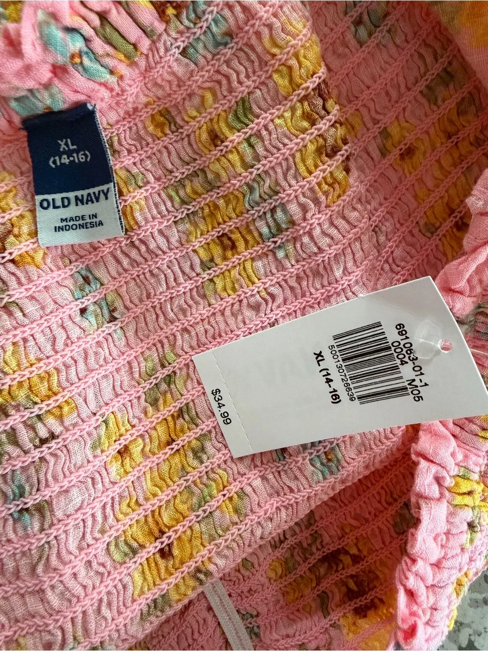 NWT Old Navy Smocked Sunflower Floral Sundress